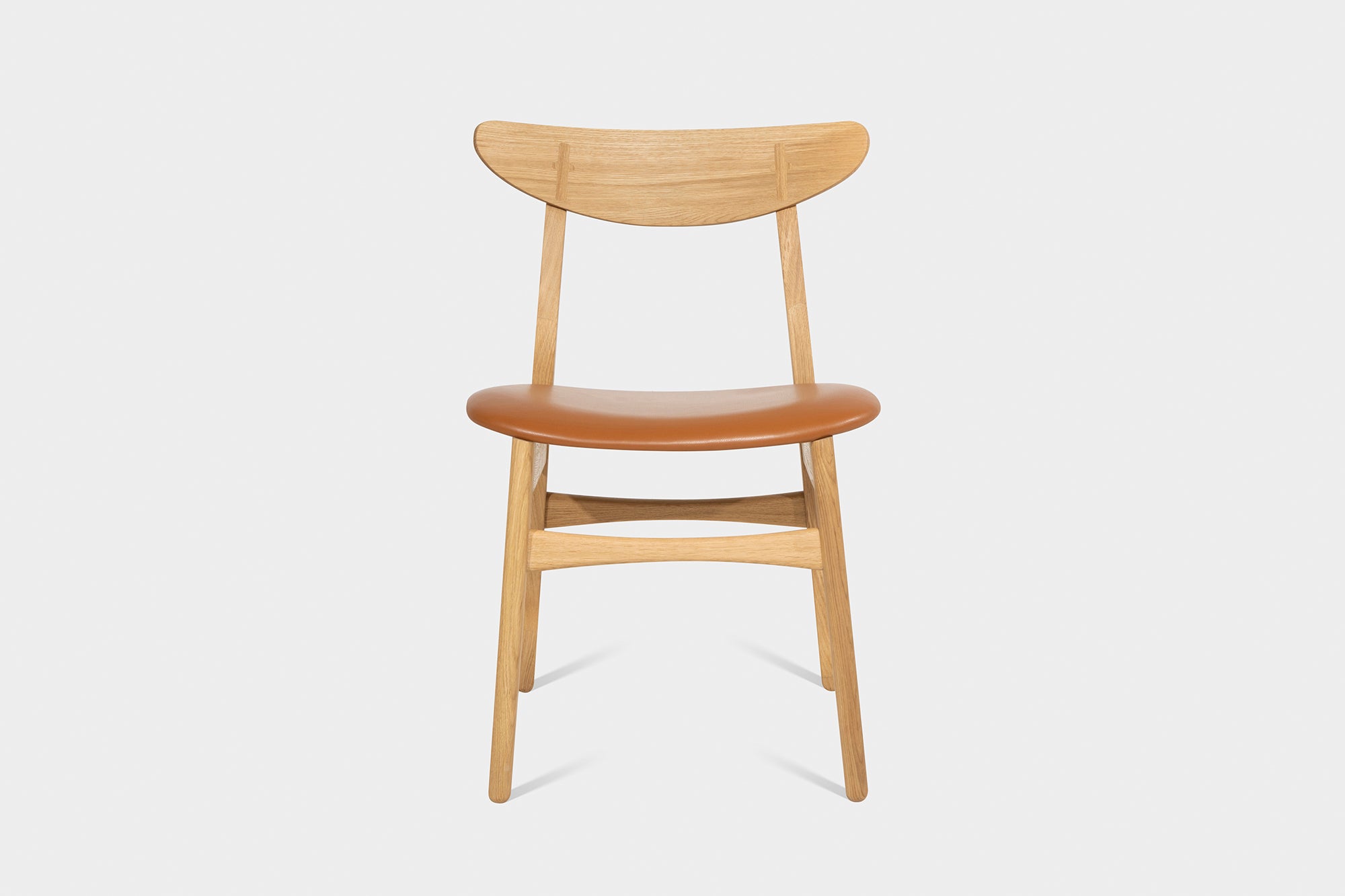 Oak or Walnut Dining Chair Upholstered in Wool or Leather | CAROLIAH-Hardman Design