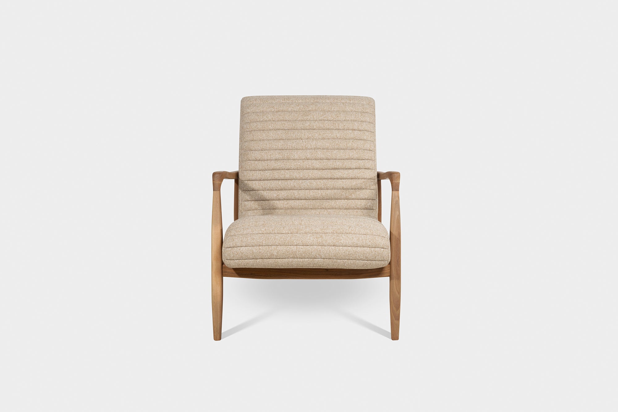 Modern Armchair and Ottoman in Spanish Leather or Wool | LAICA Armchair-Hardman Design