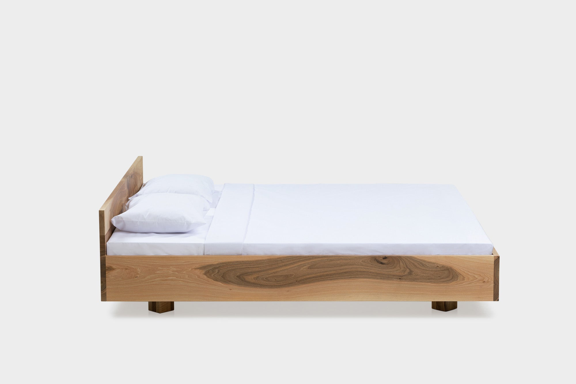 CASSIE | Minimal Bed Frame Handmade Walnut and Oak